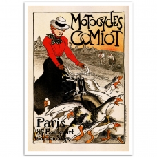 Art Nouveau Poster - Motorcycles Comiot